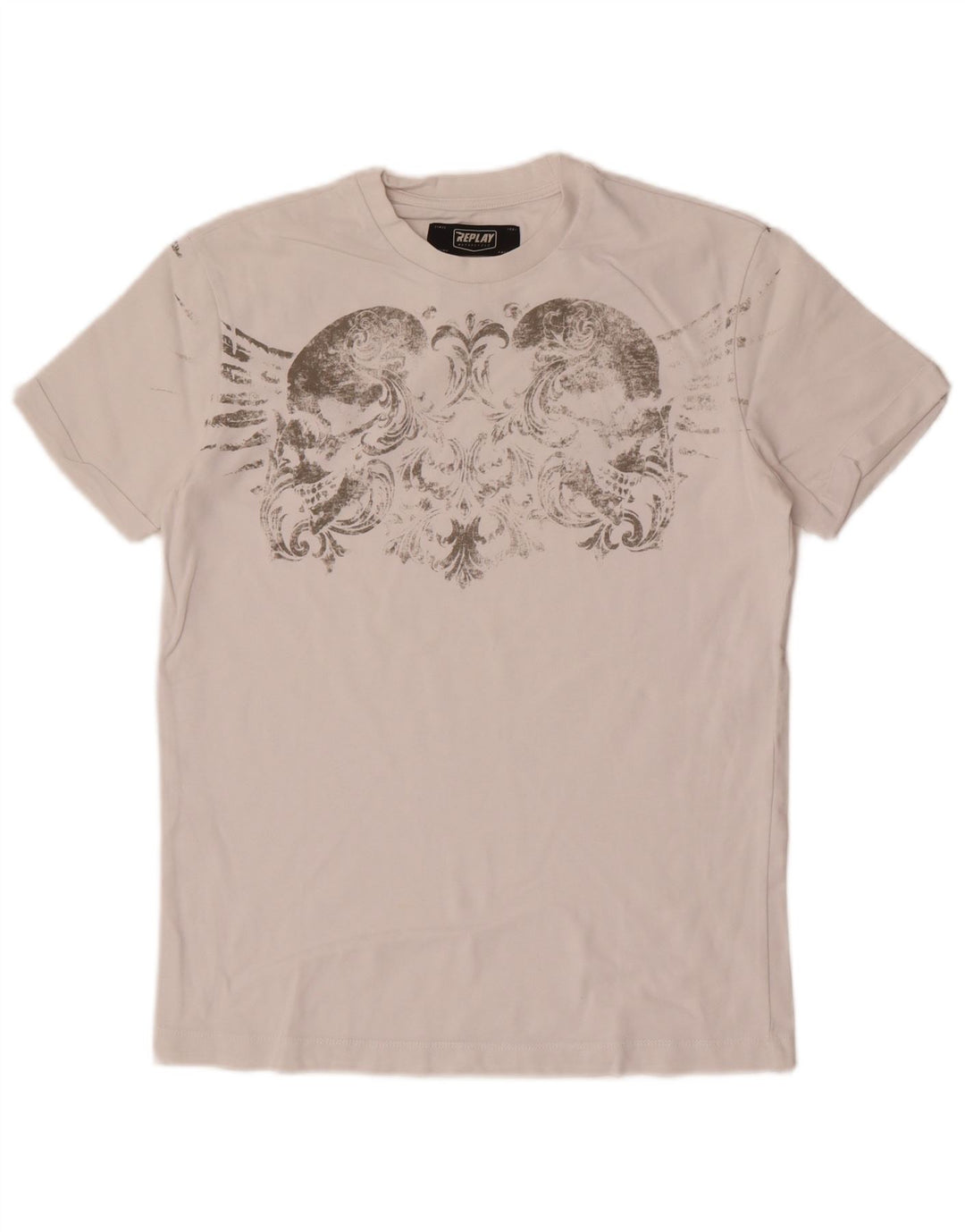 Replay Herren-T-Shirt mit Grafik, Größe S, Weiß