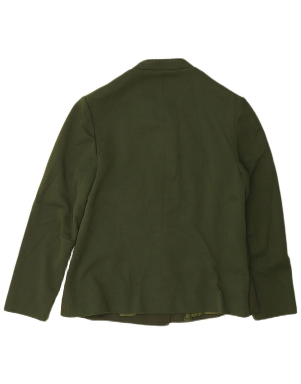 Vintage Damen Bomberjacke UK 14 Mittelgrün