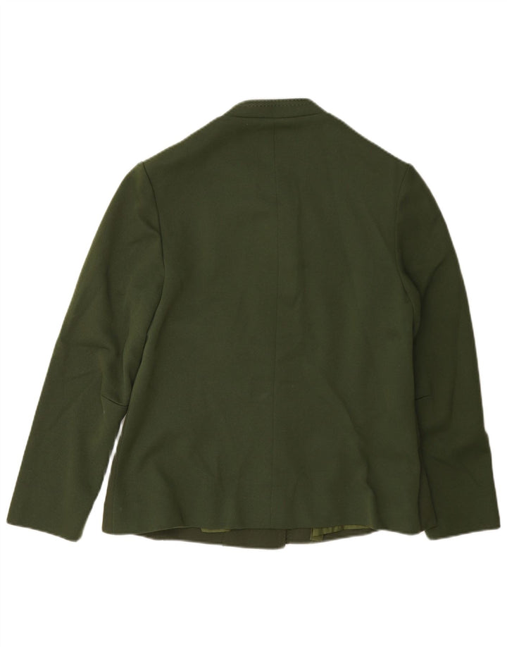 Vintage Damen Bomberjacke UK 14 Mittelgrün