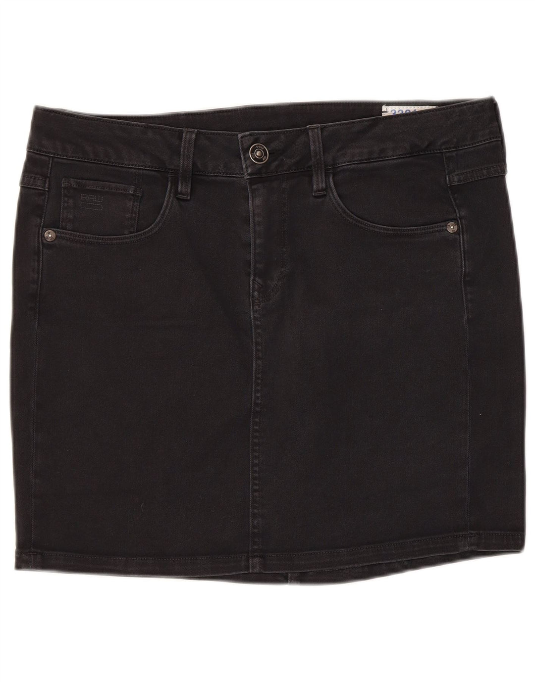 G-Star Damen Mini-Jeansrock W30 Mittelschwarze Baumwolle