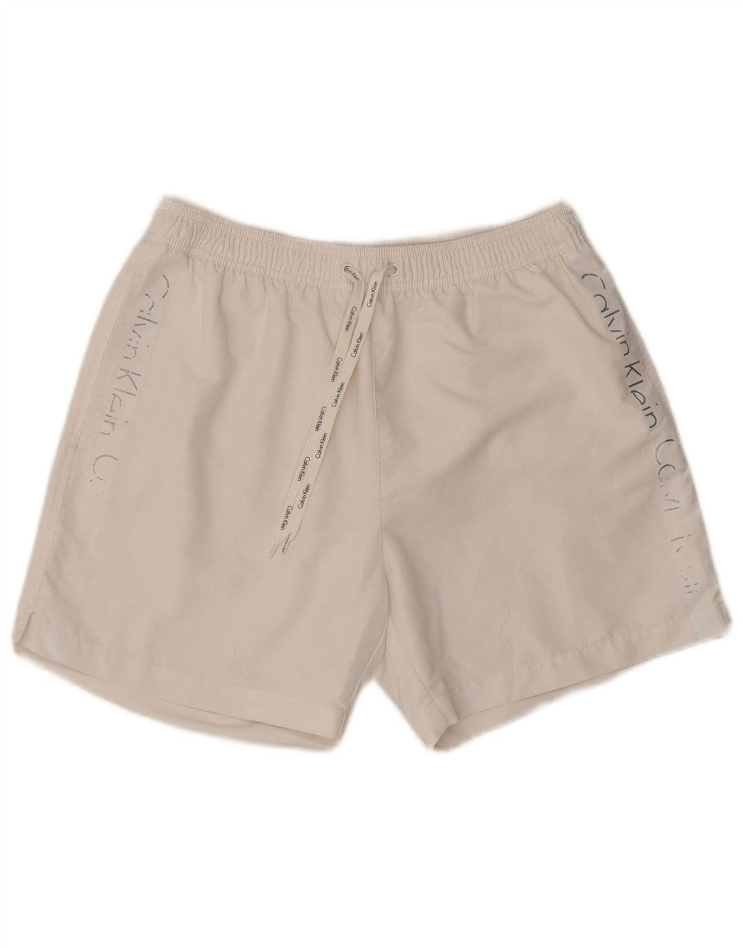 Calvin Klein Herren-Badeshorts mit Grafik, mittelweißes Polyester