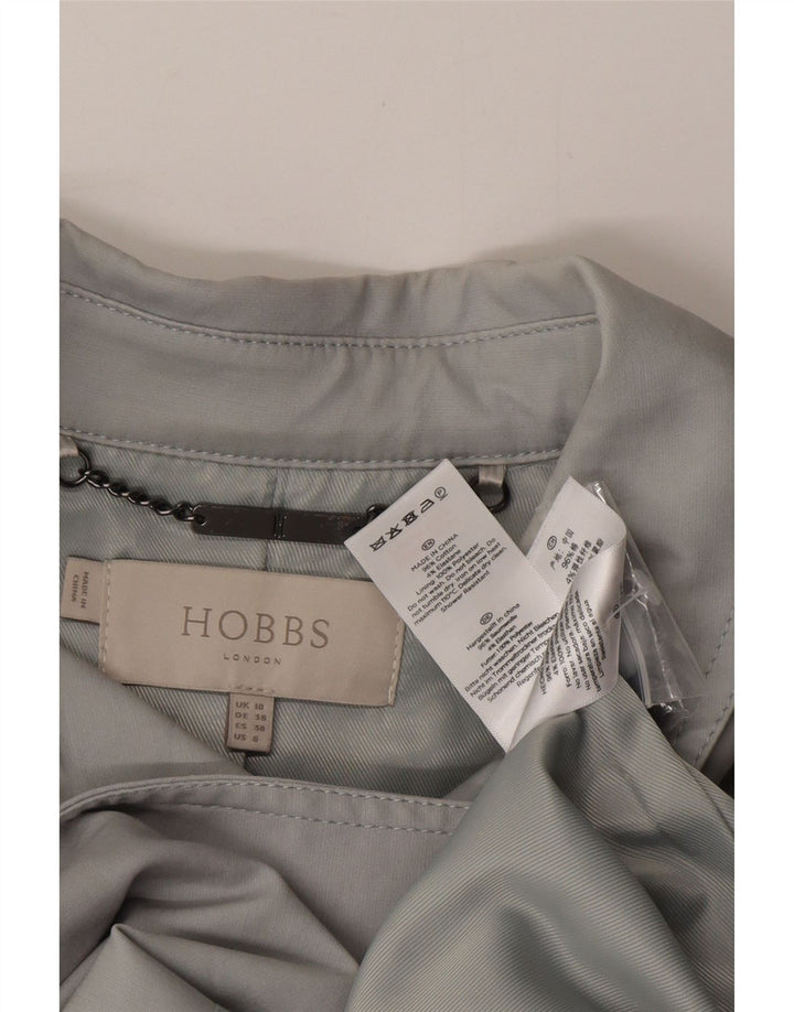 HOBBS Damen Trenchcoat UK 10 Small Graue Baumwolle