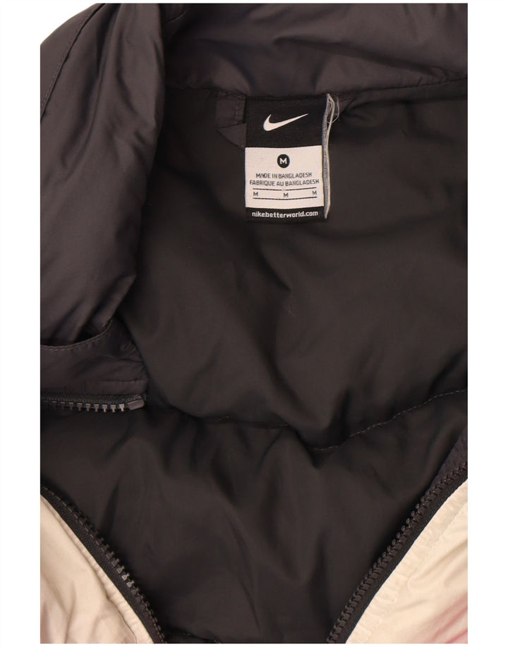 Nike Damen Wattierte Jacke UK 14 Medium Black Colourblock
