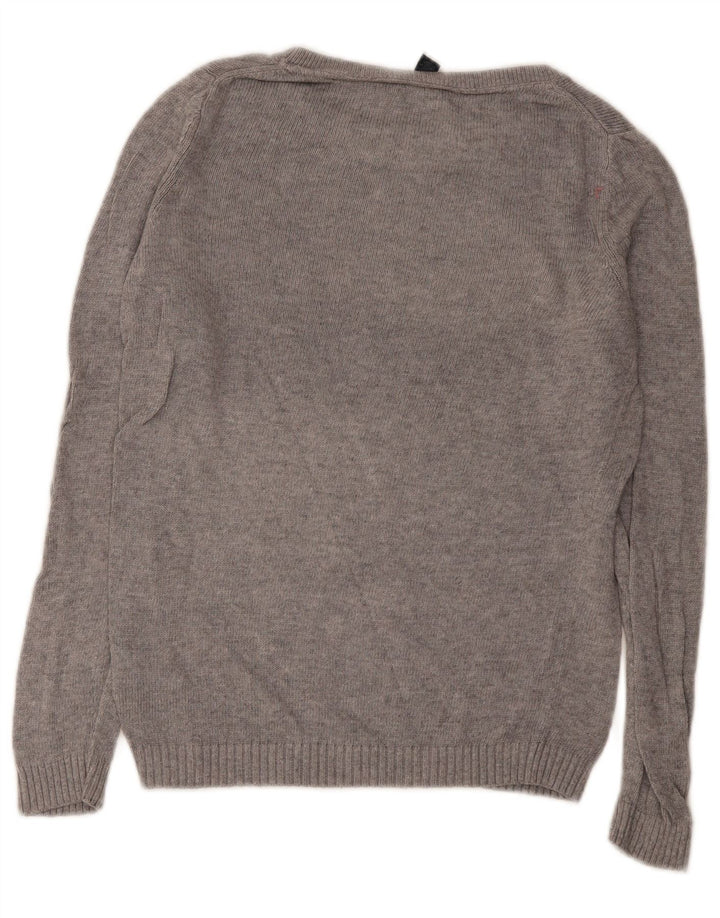 Tommy Hilfiger Damen-Pullover mit U-Boot-Ausschnitt, Gr. 14, Mittelgrau
