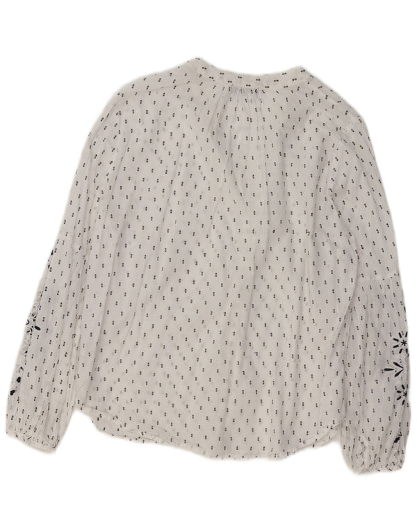 MINT VELVET Damen-Hemdbluse mit Grafik, UK 44, Größe L, weiß, geblümt, Baumwolle