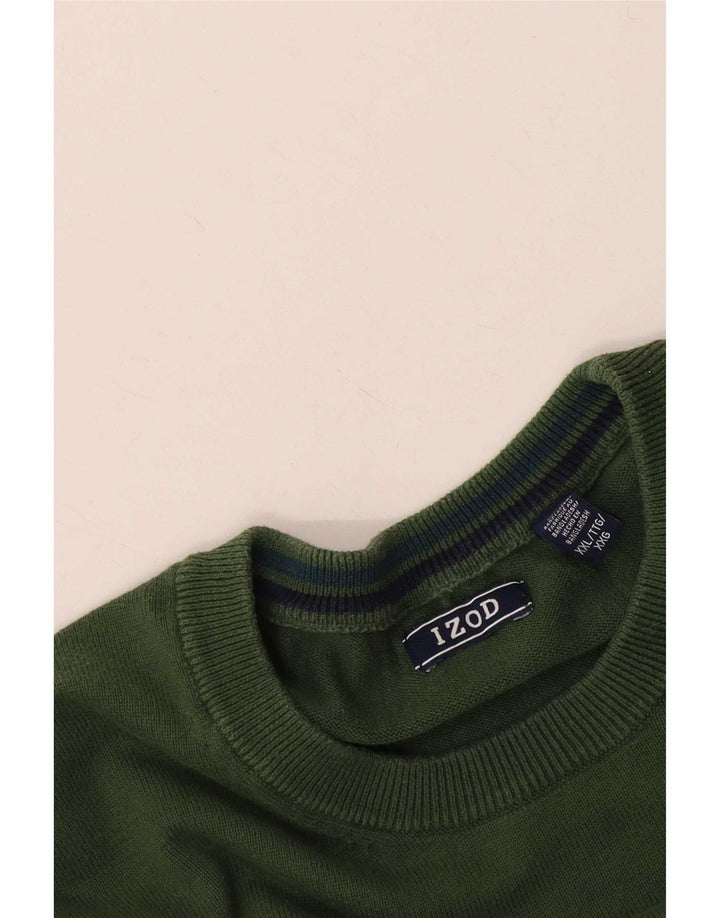 Izod Herren-Pullover mit Rundhalsausschnitt, 2XL, Grün