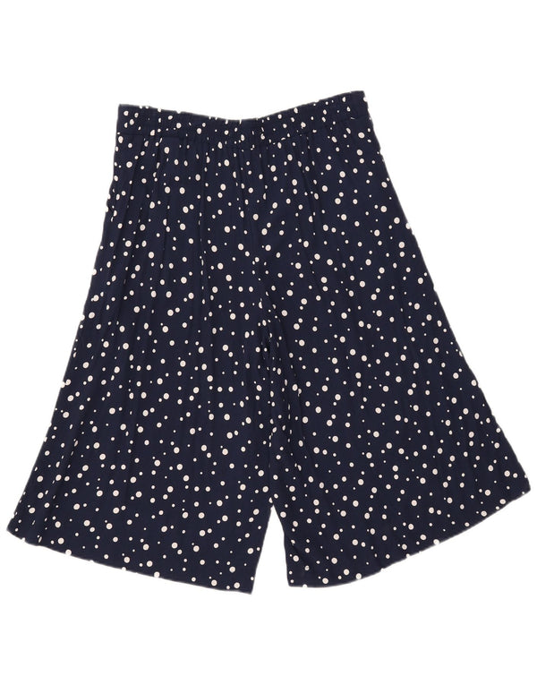Marks & Spencer Damen Bermudashorts UK 12 Medium W32 Marineblau gepunktet