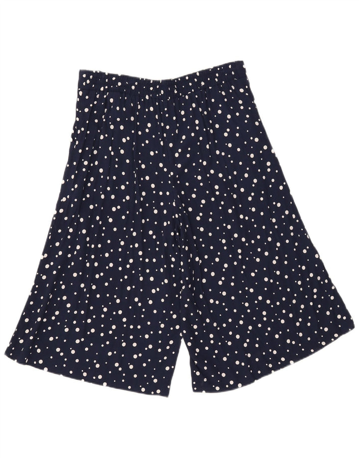 Marks & Spencer Damen Bermudashorts UK 12 Medium W32 Marineblau gepunktet
