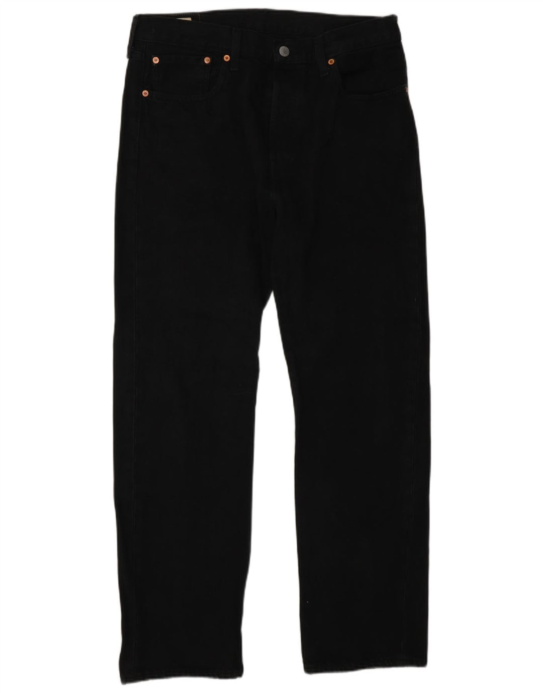 Levi's Herren 501 Straight Jeans W32 L30 schwarze Baumwolle
