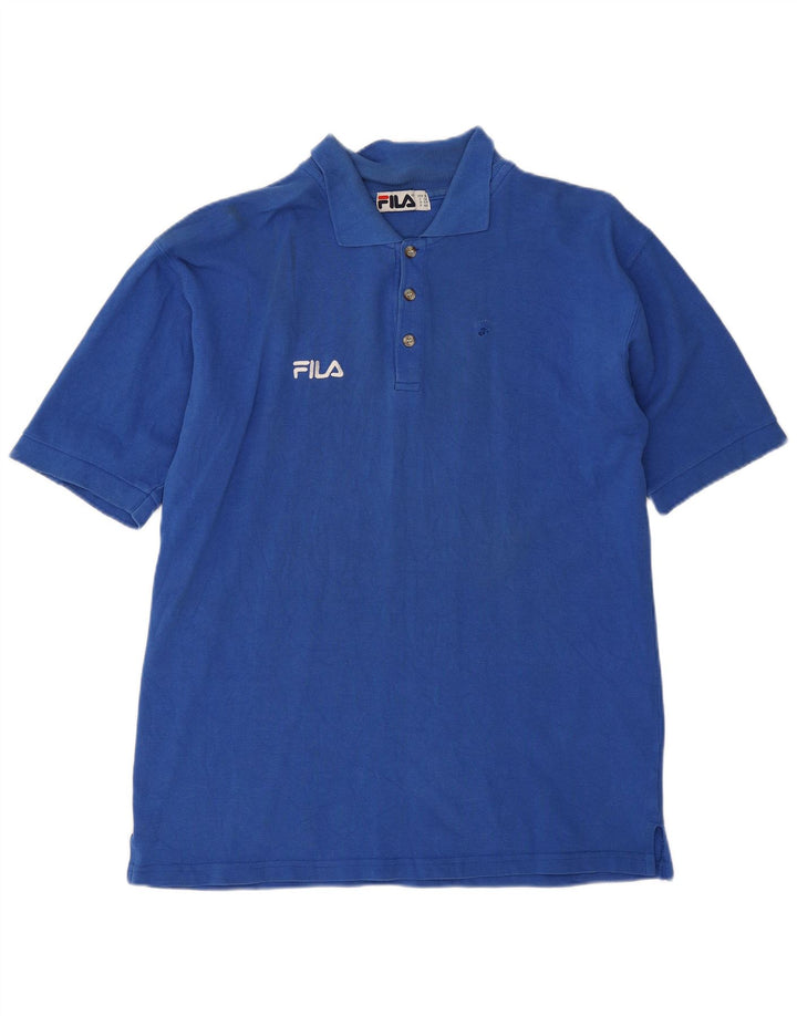 Fila Herren Poloshirt XL Blau Baumwolle