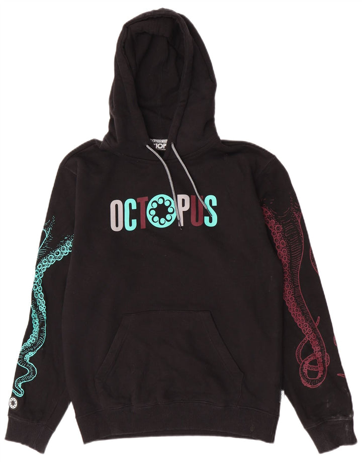 Octopus Herren-Kapuzenpullover mit Grafik, Größe S, Schwarz, Baumwolle