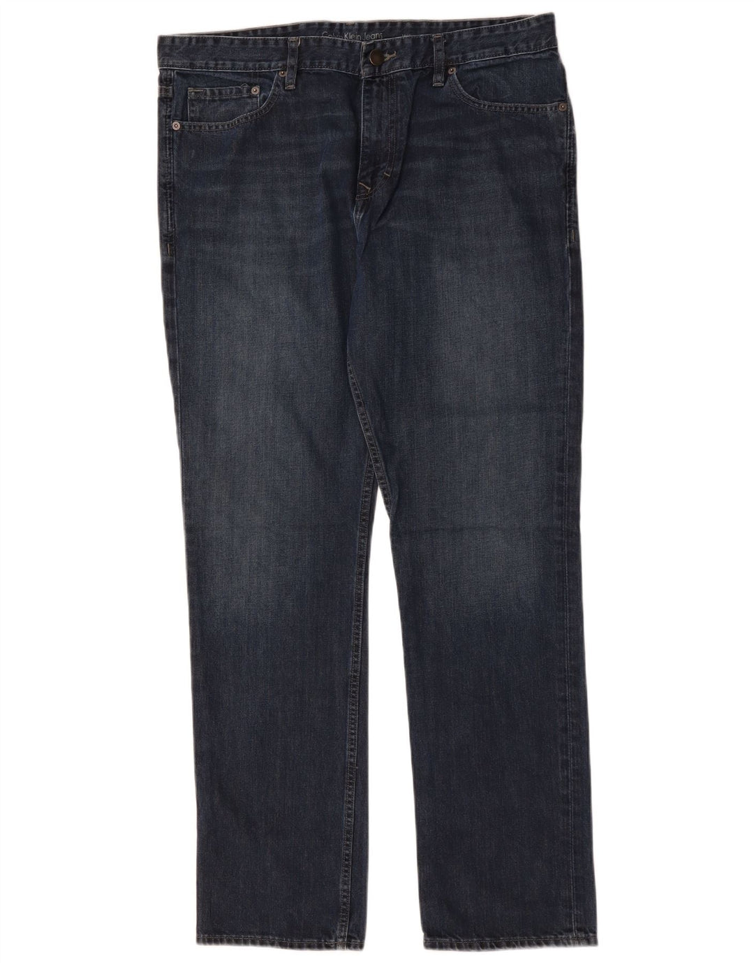 CALVIN KLEIN Herren Slim Jeans W36 L32 Blaue Baumwolle