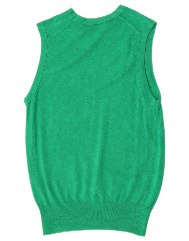 Zara Damen Weste Tank Top UK 12 Mittelgrüne Viskose
