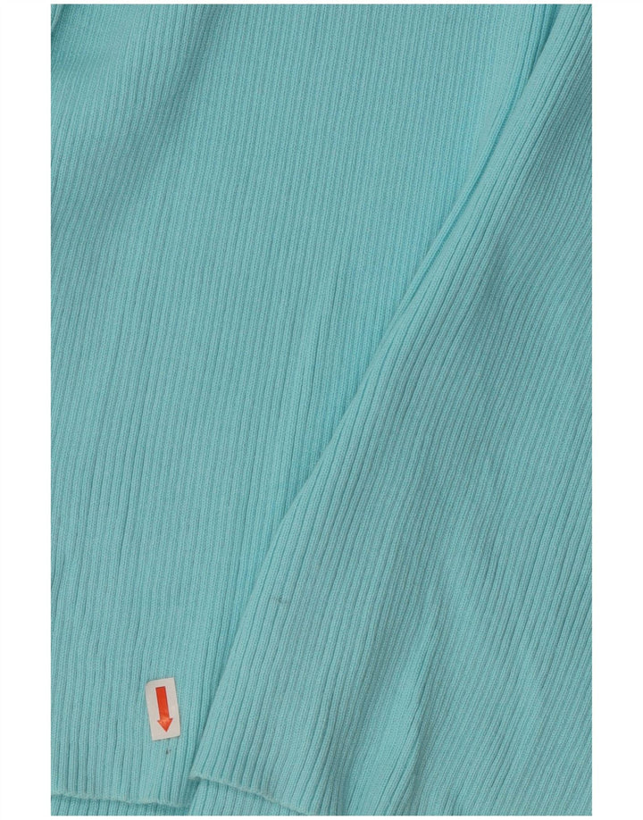 RALPH LAUREN Damen-Pullover mit Rollkragen, Gr. 14, Größe L, Blau, Baumwolle