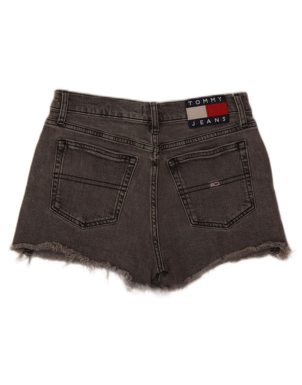 Tommy Hilfiger Damen Jeansshorts W27 Small Grau Baumwolle