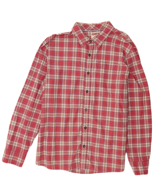 Fat Face Herren-Hemd mit normaler Passform, 2XL, rosa kariert, Baumwolle