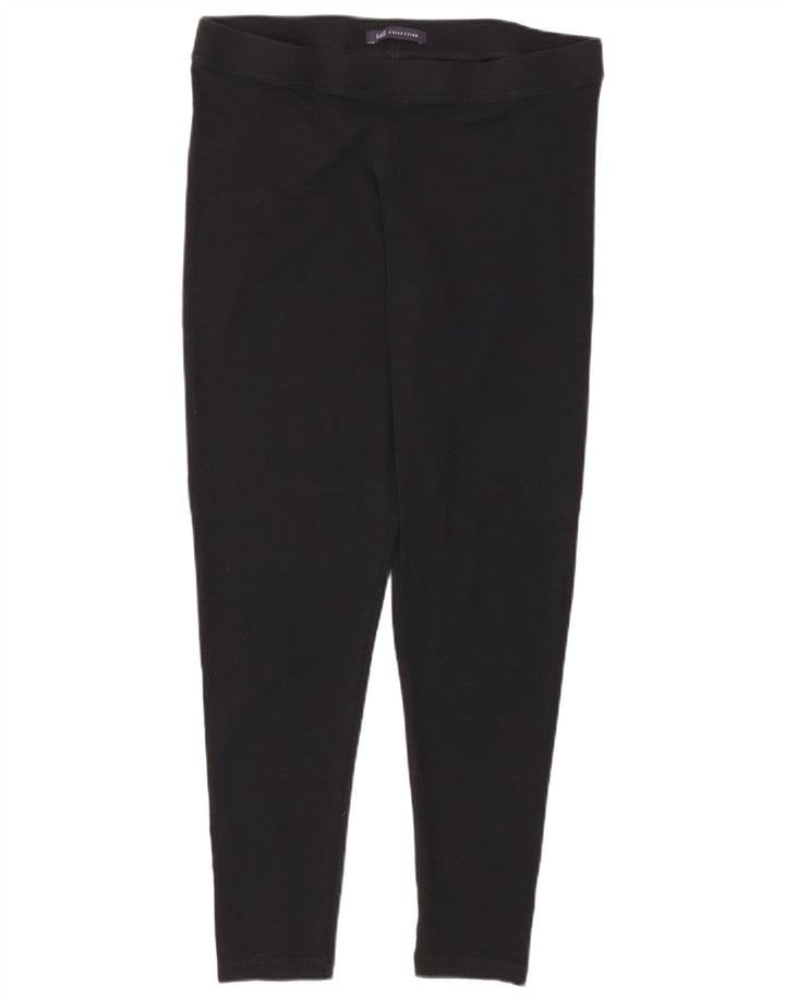 Marks & Spencer Kurze Damen-Leggings, UK 14, Größe L, Schwarz, Baumwolle