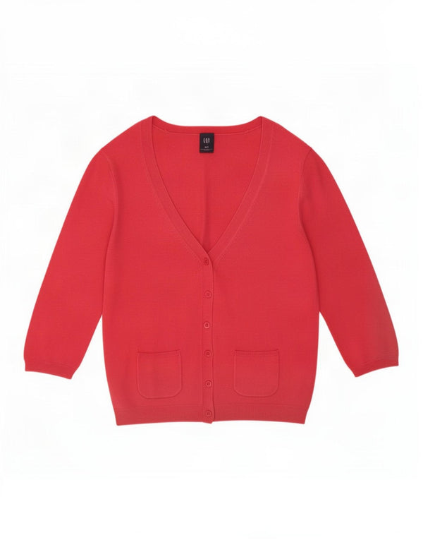Gap Damen-Strickjacke mit 3/4-Ärmeln, Gr. 10, klein, rosa Rayon