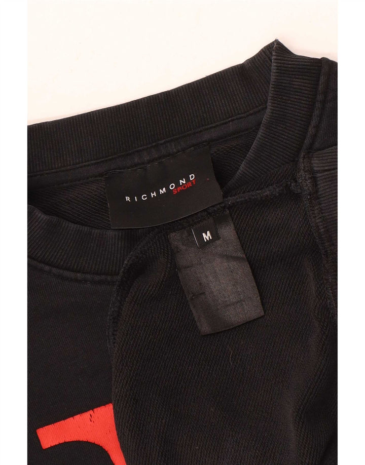 Richmond Herren-Sweatshirt mit Grafik, mittelschwarz, Baumwolle