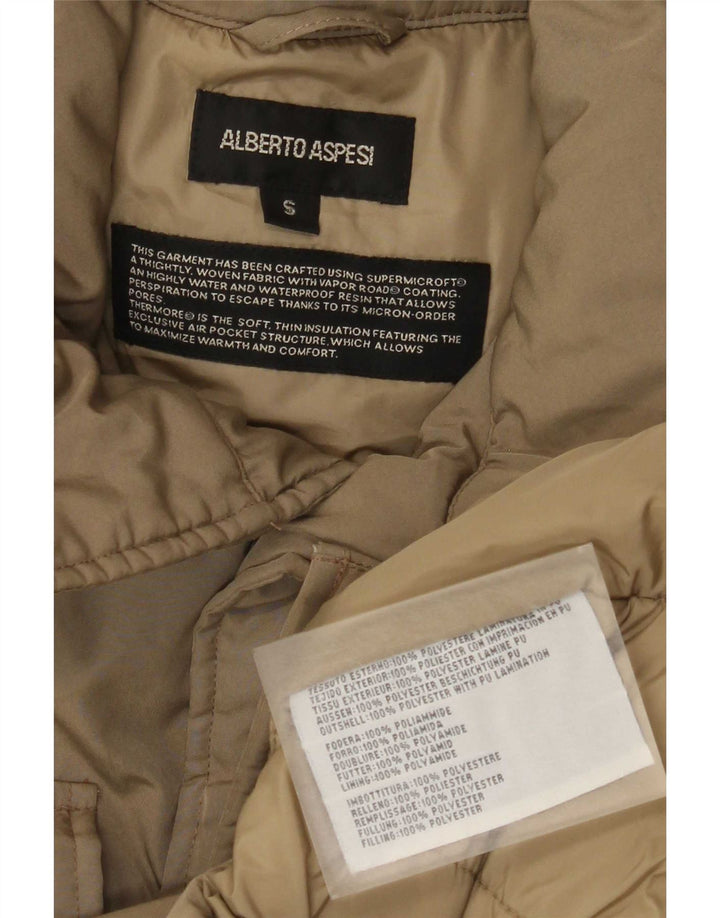 Alberto Aspesi Herren Militär-Jacke, gepolstert, UK 36, Größe S, braun, Polyester