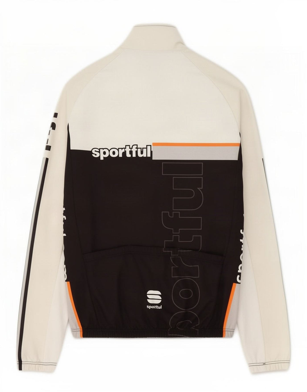 Sportful Herren-Trainingsanzugoberteil mit Grafik, XL, weißes Farbblock-Polyester