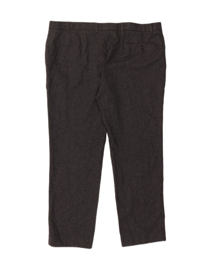 Gerade Herren-Anzughose von Marks & Spencer, W42, L31, graue Wolle