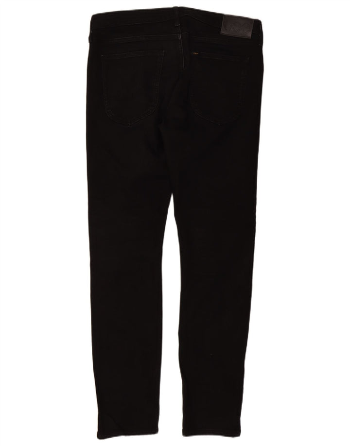 Lee Herren Luke Slim Jeans W33 L32 Schwarze Baumwolle
