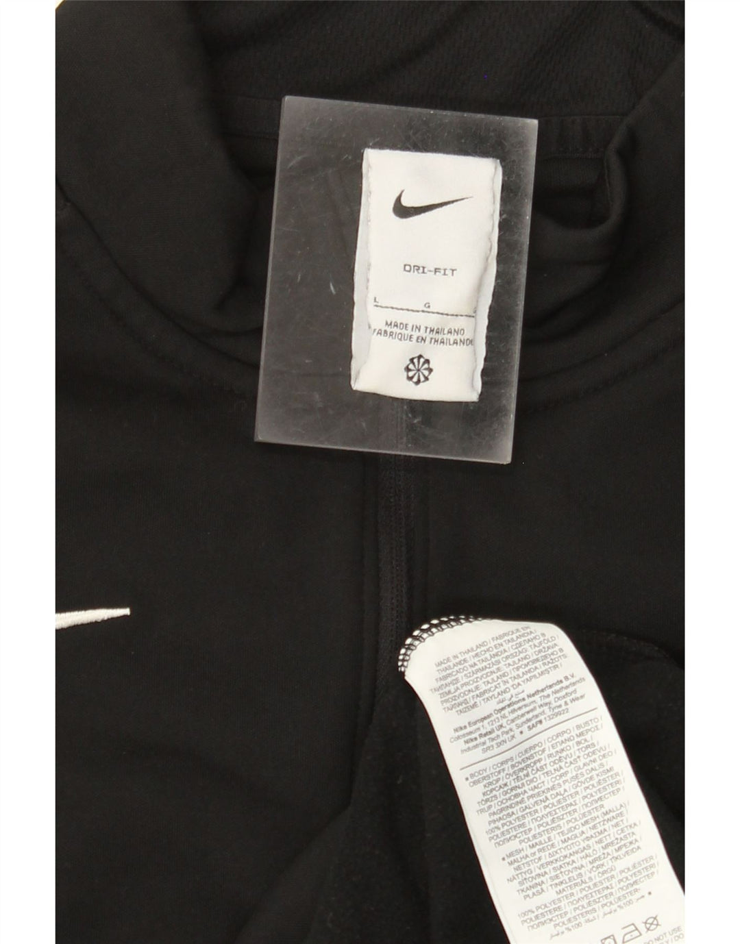 NIKE Herren Dri Fit Pullover-Trainingsoberteil mit Reißverschluss, Größe L, Schwarz, Farbblock