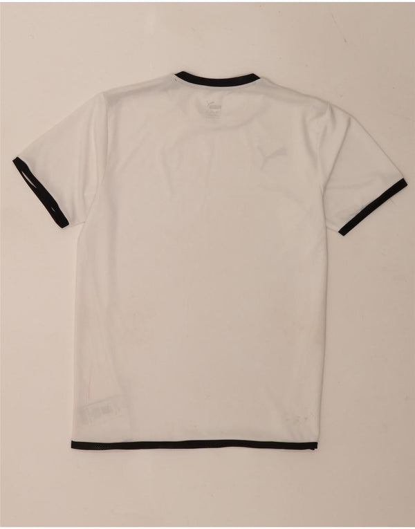Puma T-Shirt für Jungen, 15–16 Jahre, weißes Colourblock-Polyester