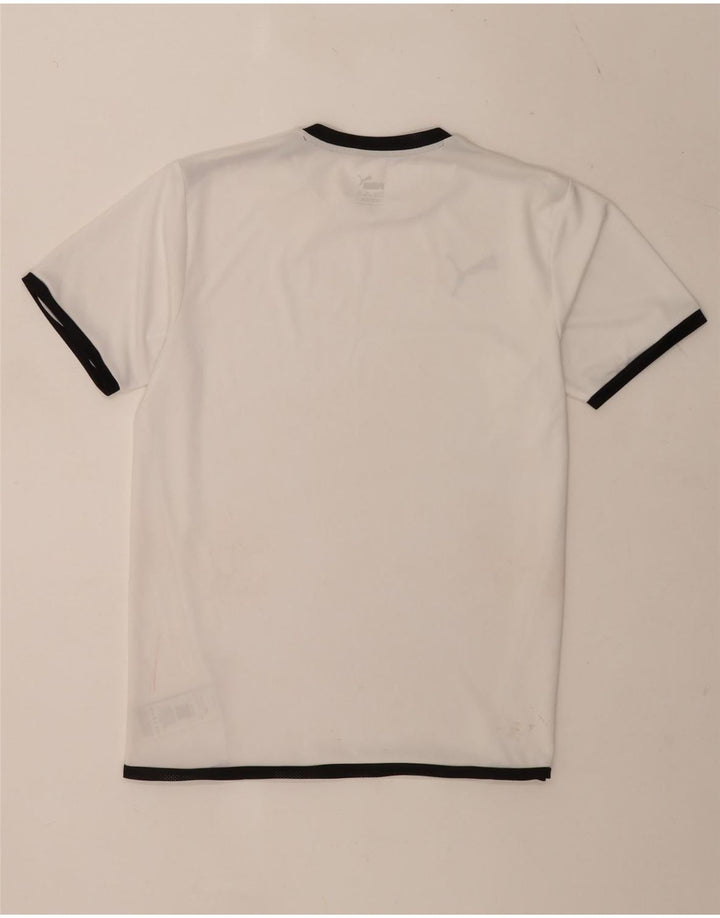 Puma T-Shirt für Jungen, 15–16 Jahre, weißes Colourblock-Polyester