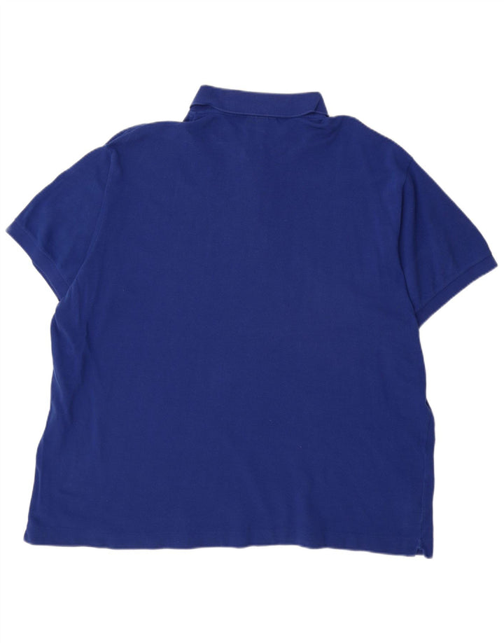 LACOSTE Herren-Poloshirt mit klassischer Passform, Größe 8 3XL, blaue Baumwolle