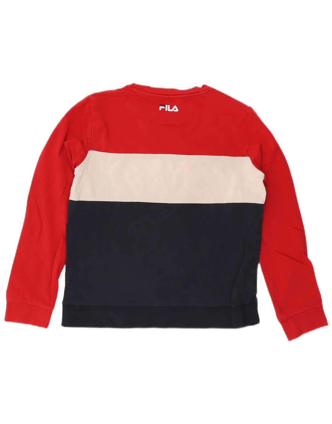 Fila Damen Grafik-Sweatshirt-Pullover UK 16 Large Mehrfarbiger Farbblock