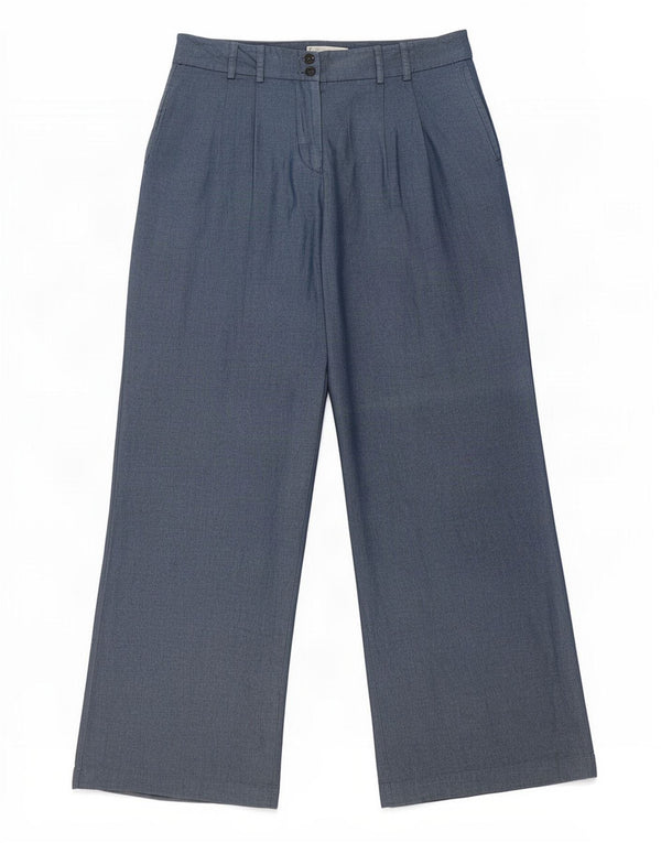 Hobbs Damen-Freizeithose mit weitem Bein, UK 10, Größe S, W30, L31, Blau, Polyester