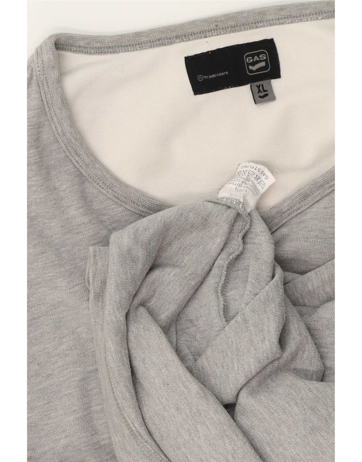 Gas Herren Top Langarm XL Grau Baumwolle