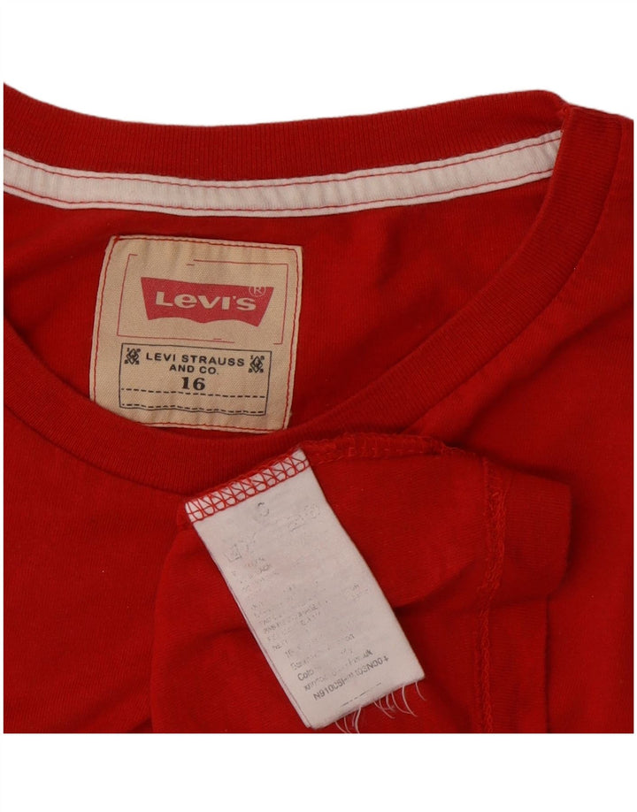 Levi's Jungen Graphic Top Langarm 15–16 Jahre rote Baumwolle