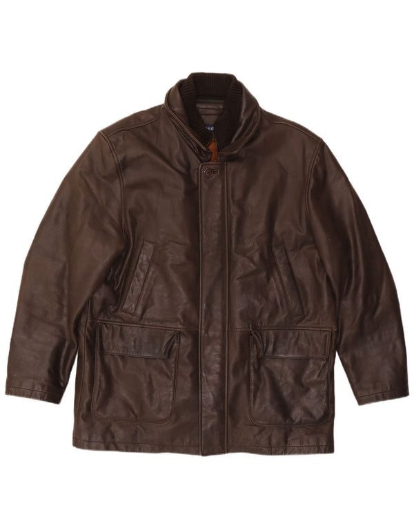 Reed Herren Lederjacke UK 40 Large Braun