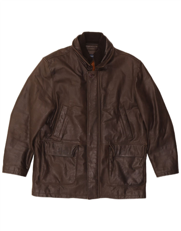Reed Herren Lederjacke UK 40 Large Braun
