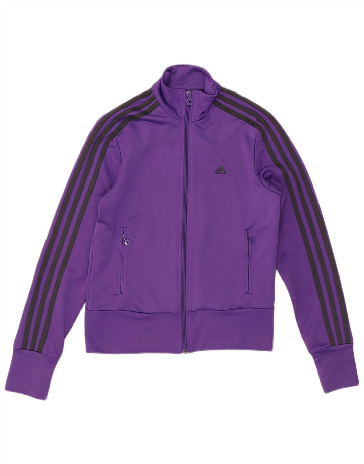 ADIDAS Damen-Trainingsanzugoberteil, UK-Größe 12, Mittelviolett, Polyester