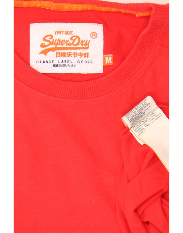 Superdry Herren T-Shirt-Oberteil aus mittelroter Baumwolle