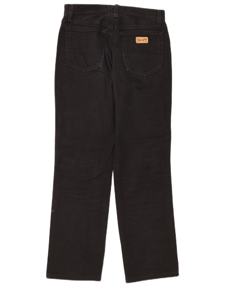 Wrangler Herren Texas Straight Jeans W33 L31 Schwarze Baumwolle