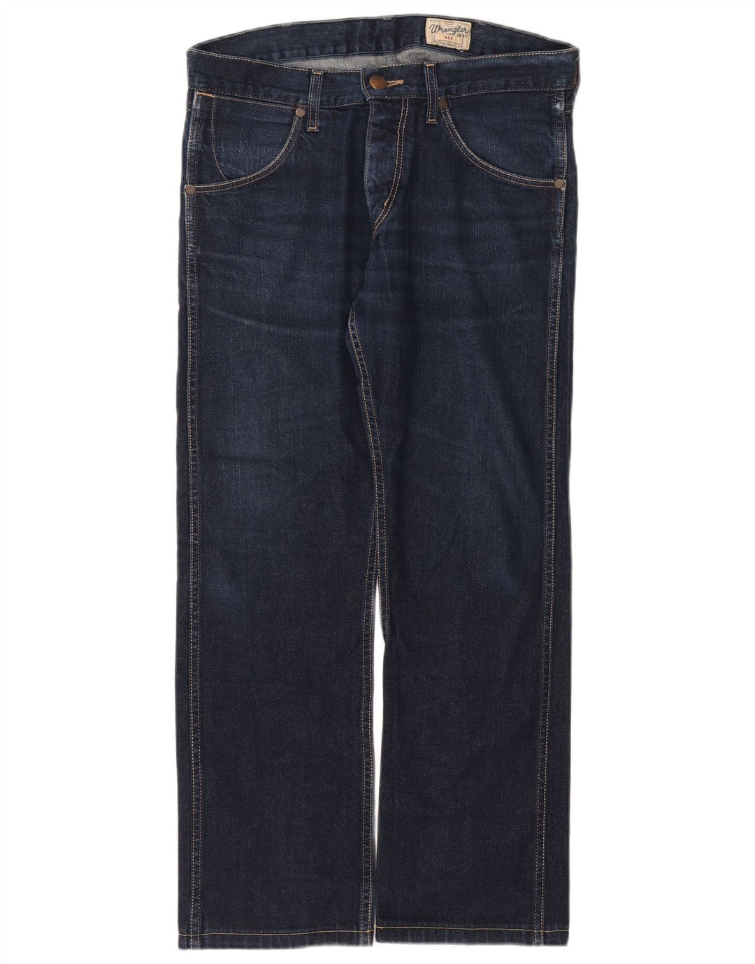 Wrangler Herren Ace Straight Jeans W32 L32 Marineblaue Baumwolle