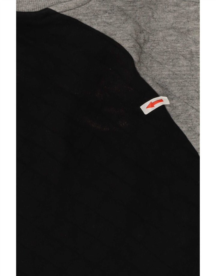 Zara Herren-Trainingsanzug-Oberteil, Jacke, groß, schwarze Farbblock-Baumwolle