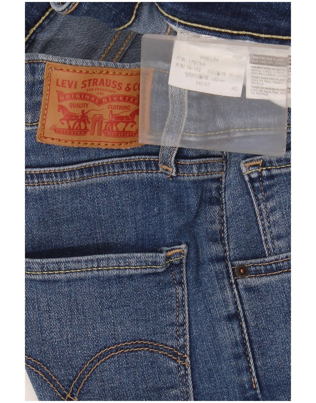 Levi's Damen Skinny Jeans W30 L26 Blau