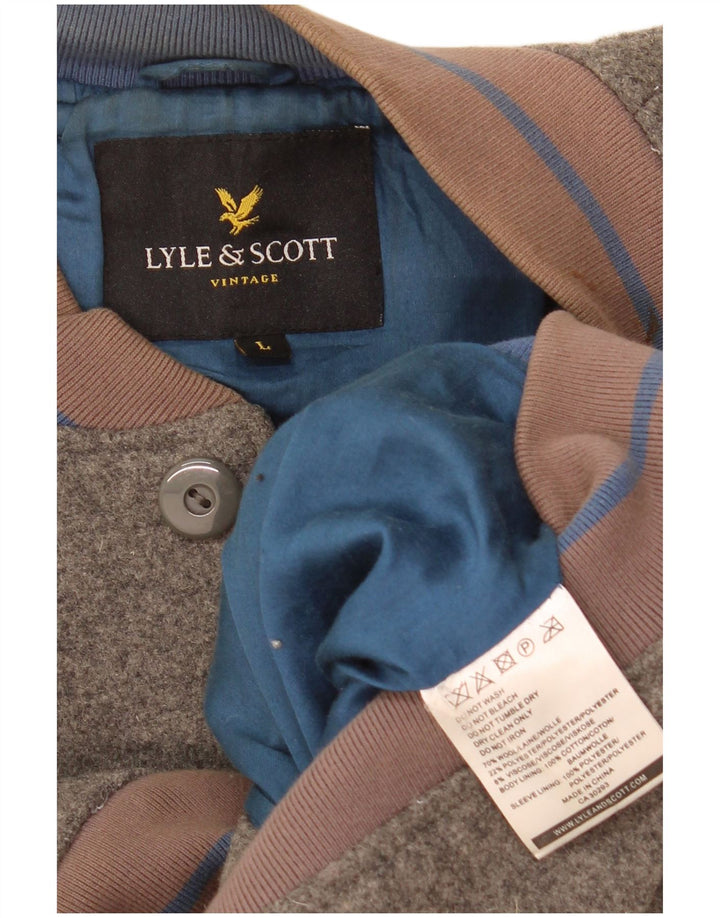 Lyle & Scott Bomberjacke für Jungen, 13–14 Jahre, große graue Wolle