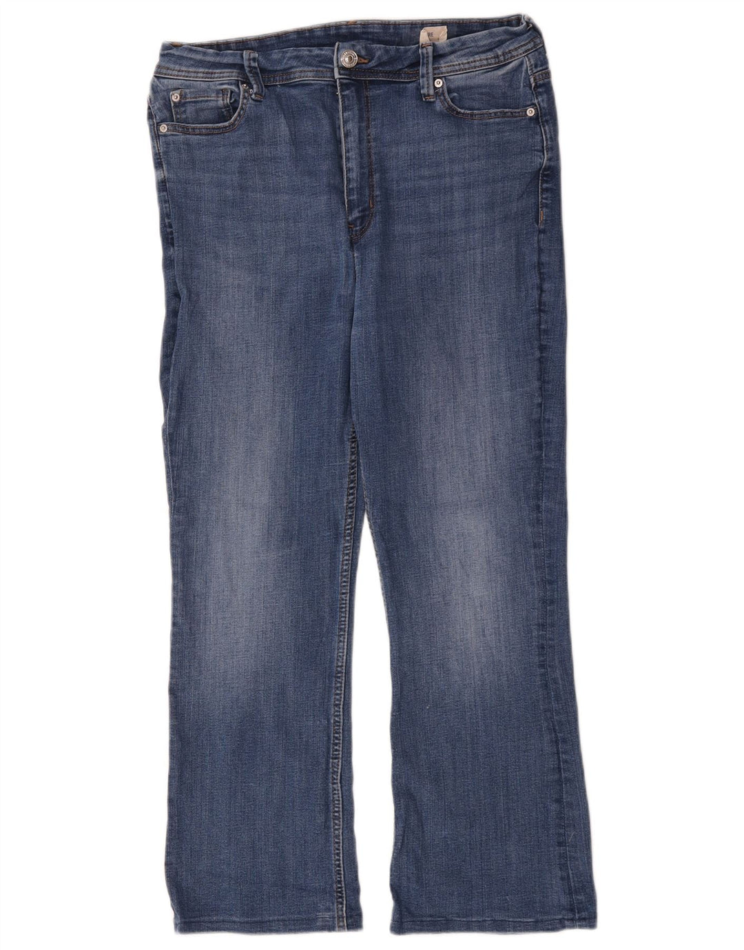 Marks & Spencer Damen Bootcut-Jeans W32 L26 Blaue Baumwolle