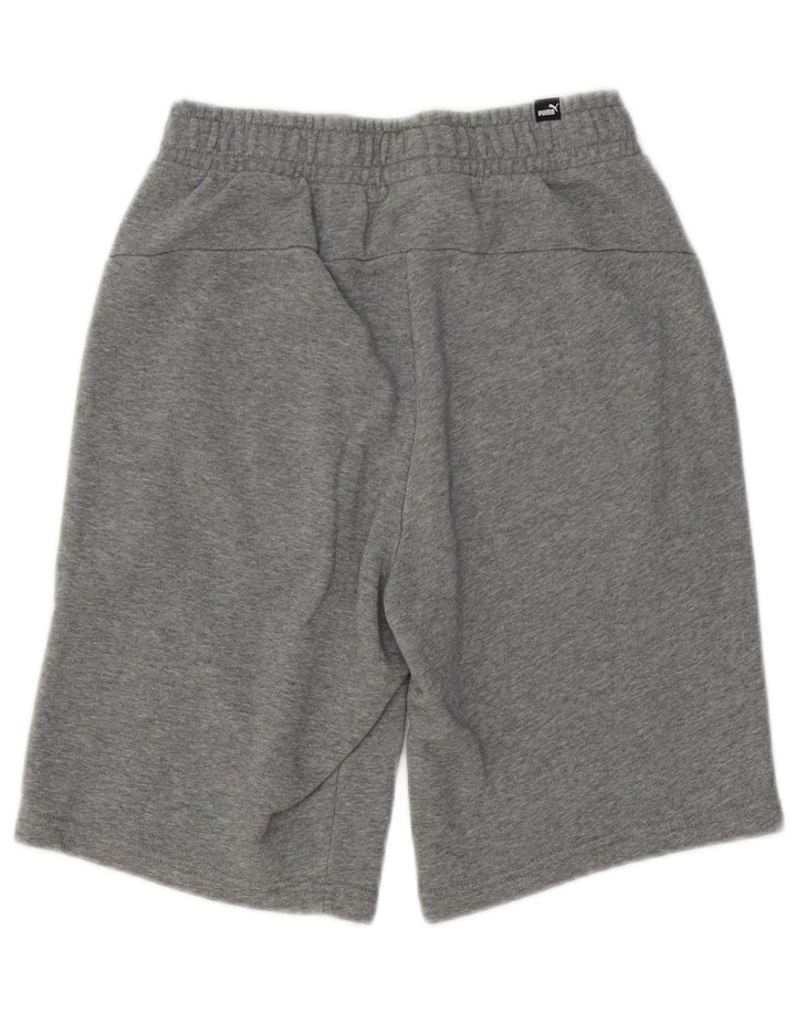 PUMA Herren-Sportshorts, klein, grau gefleckte Baumwolle