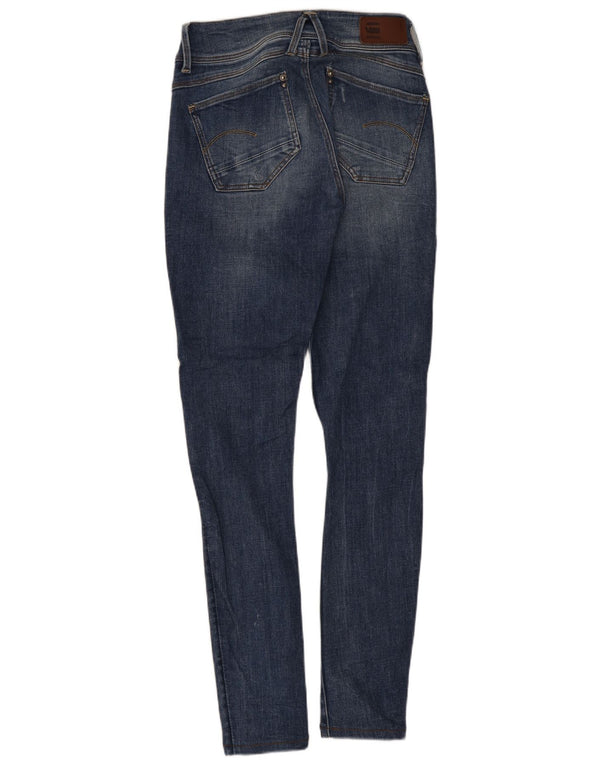 G-Star Damen Lynn Mid Rise Super Skinny Jeans W26 L32 Blaue Baumwolle