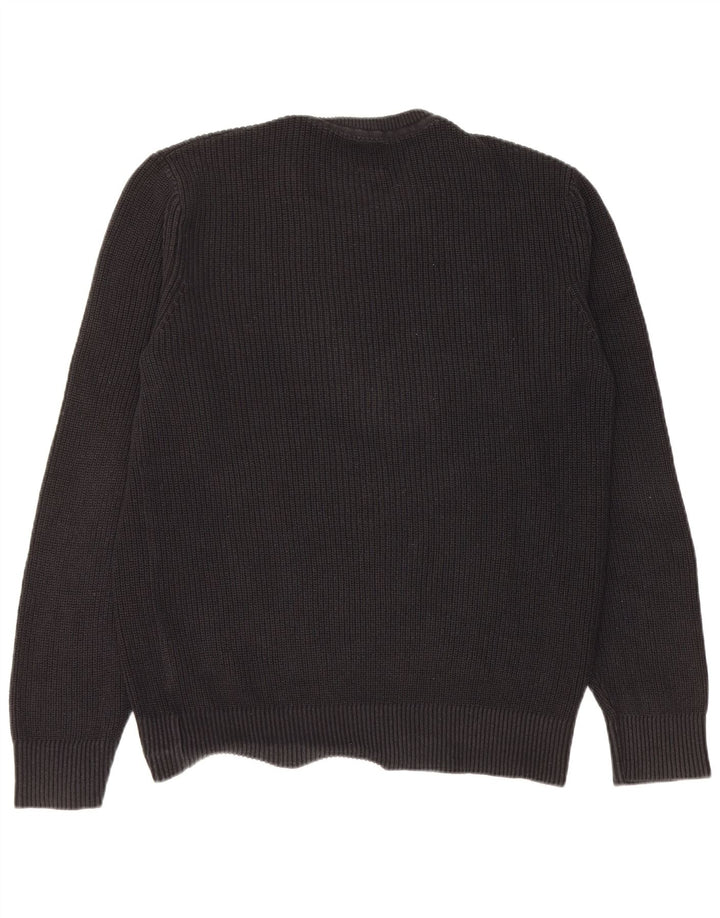 Gap Herren-Pullover mit Rundhalsausschnitt, mittelschwarz, Baumwolle