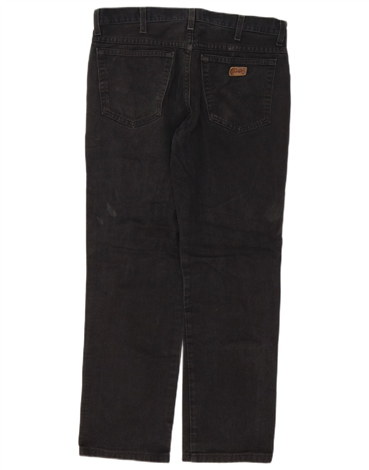 Wrangler Herren Texas Straight Jeans W34 L27 Schwarze Baumwolle