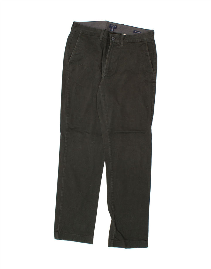 J. CREW Womens Flex Straight Chino Trousers W30 L32 Grey Cotton Vintage J. Crew and Second-Hand J. Crew from Messina Hembry 